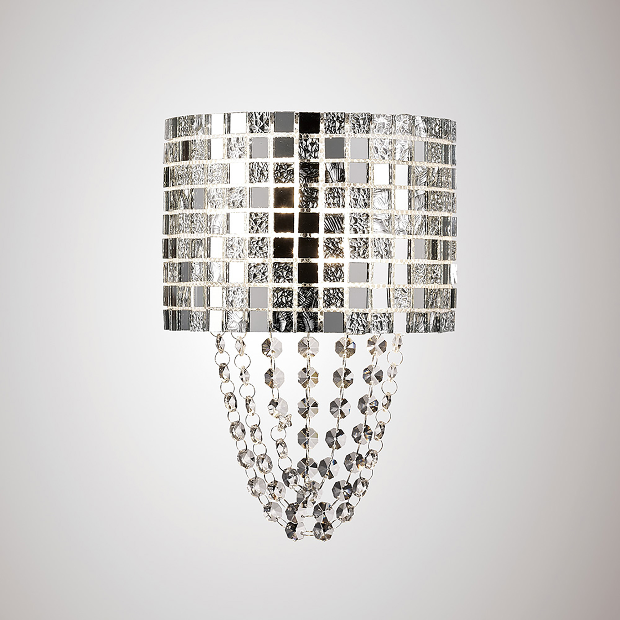 IL31620  Camden Crystal Wall Lamp 2 Light Polished Chrome